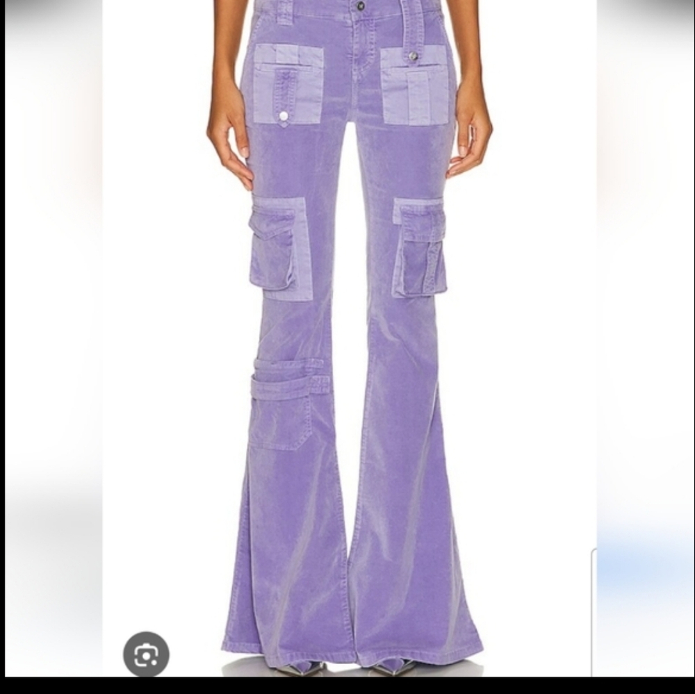 Bluemarine Soft Lilac brushed velvet pants.